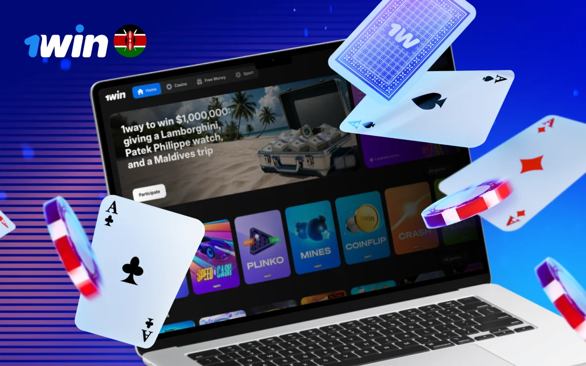 1win casino overview on a laptop